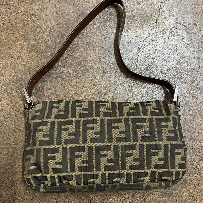 Fendi zucca baguette shoulder bag