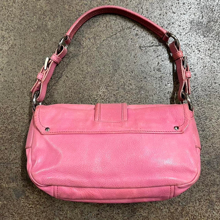 Prada pink leather shoulder bag
