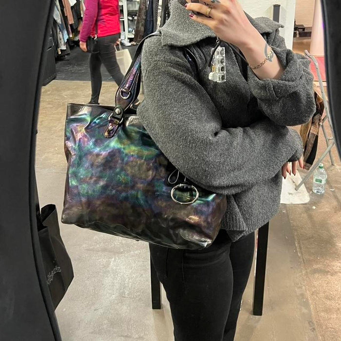 Gucci iridescent horsebit icon tote bag