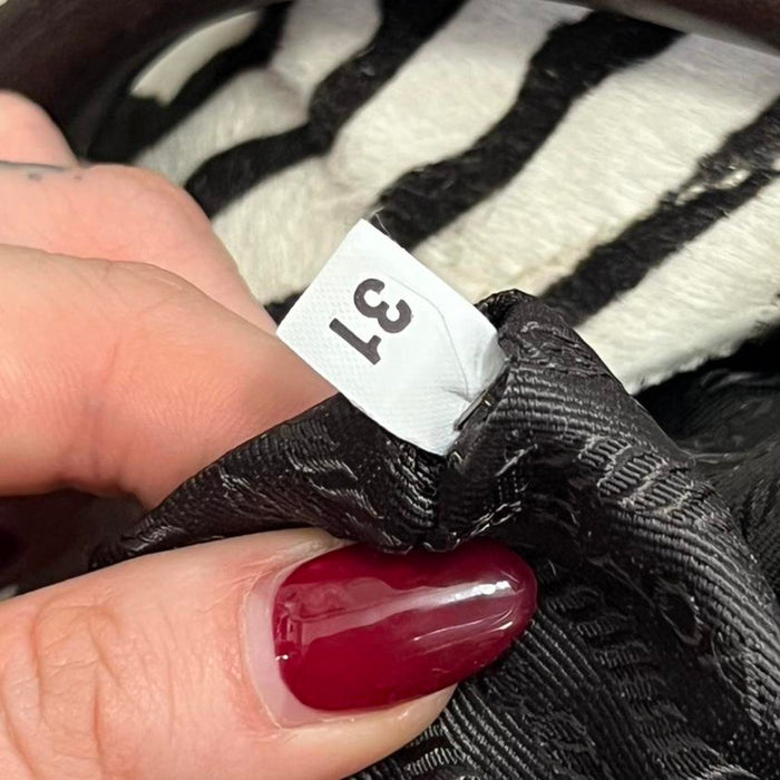 Prada pony fur zebra shoulder bag