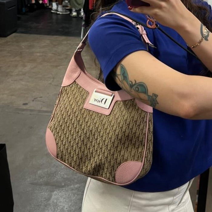 Christian Dior street chic canvas hobo bag