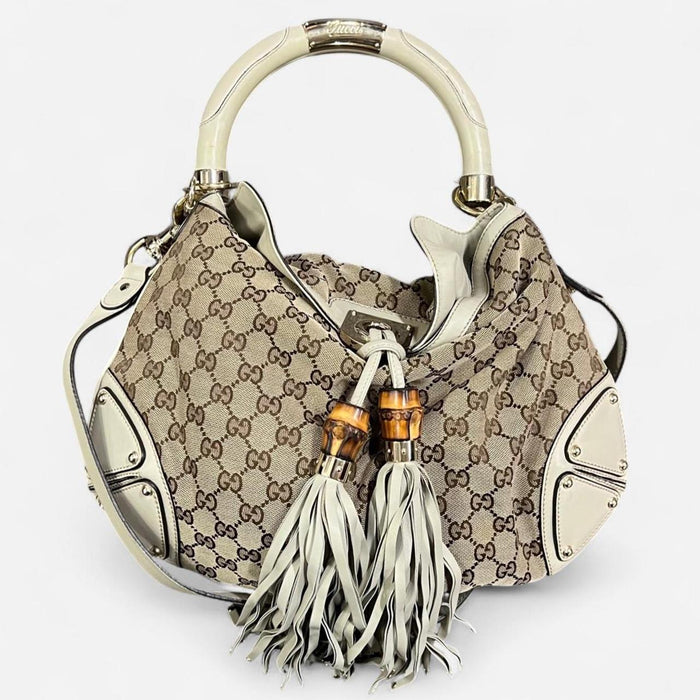 Gucci cream monogram Indy bag
