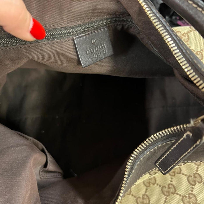 Gucci brown leather abbey shoulder bag