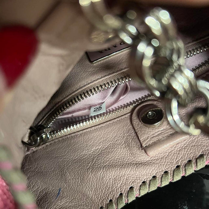 Prada vitello pink chain shoulder bag