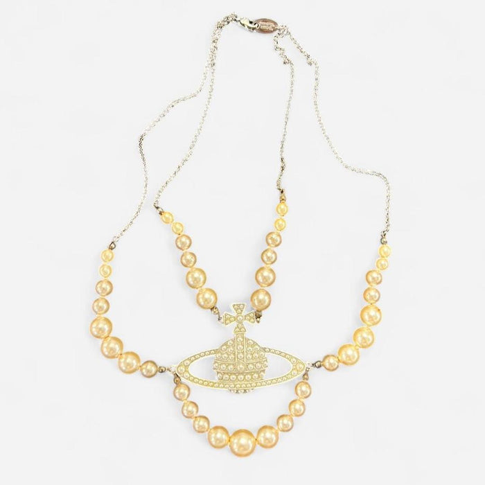 Vivienne Westwood layered pearl orb necklace