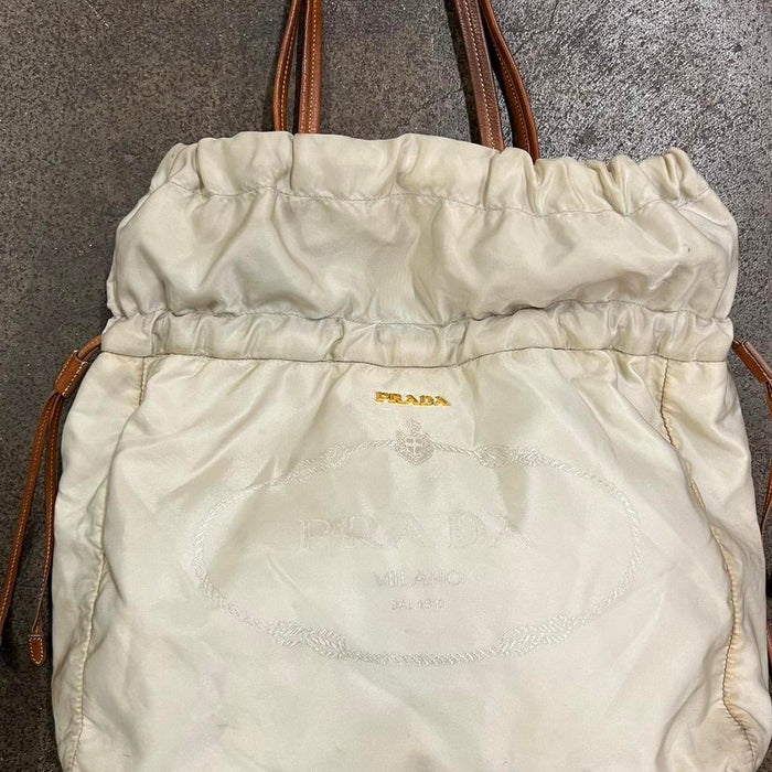 Prada jacquard nylon shoulder bag