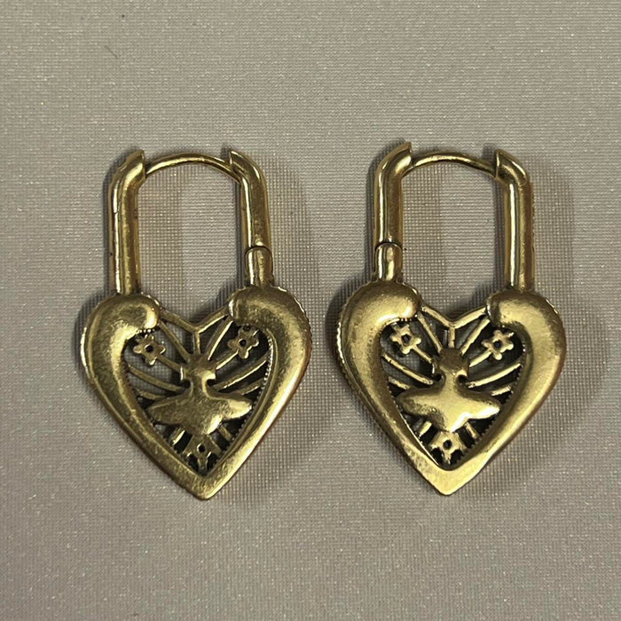 Vivienne Westwood heart padlock earrings