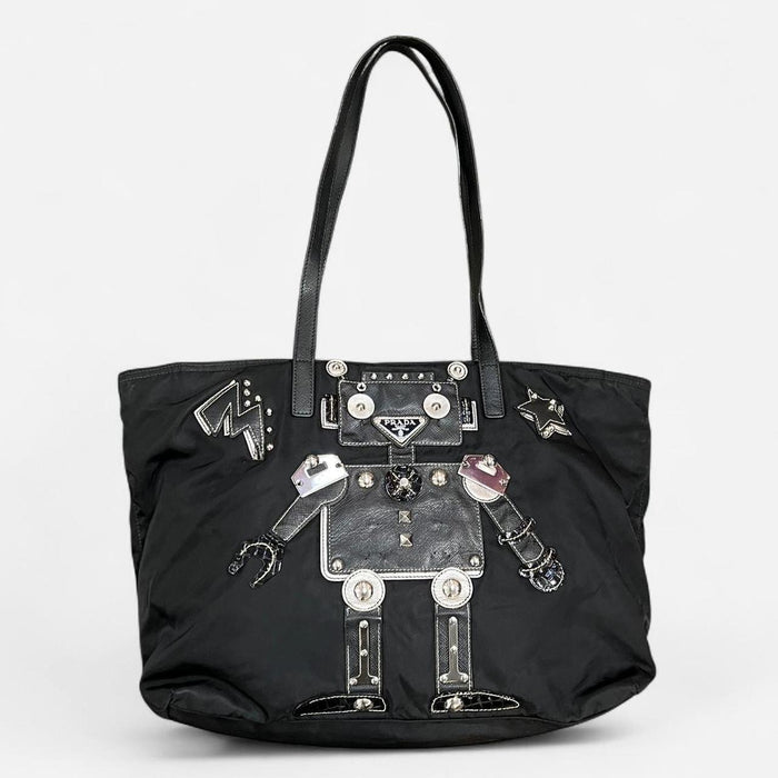 Prada robot tote bag