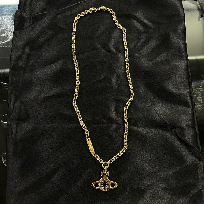 Vivienne Westwood atlas orb gold necklace