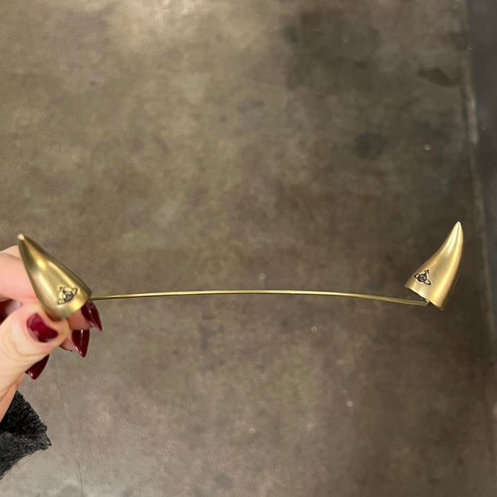 Vivienne Westwood antique gold horn tiara
