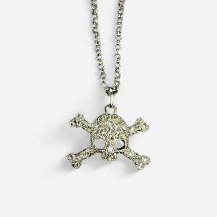 Vivienne Westwood silver diamante skull necklace