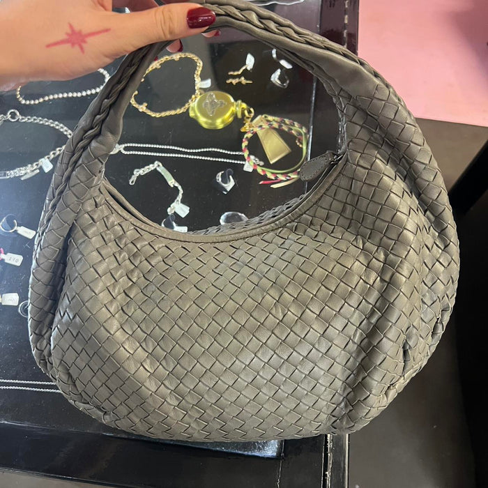 Bottega Veneta grey hobo bag