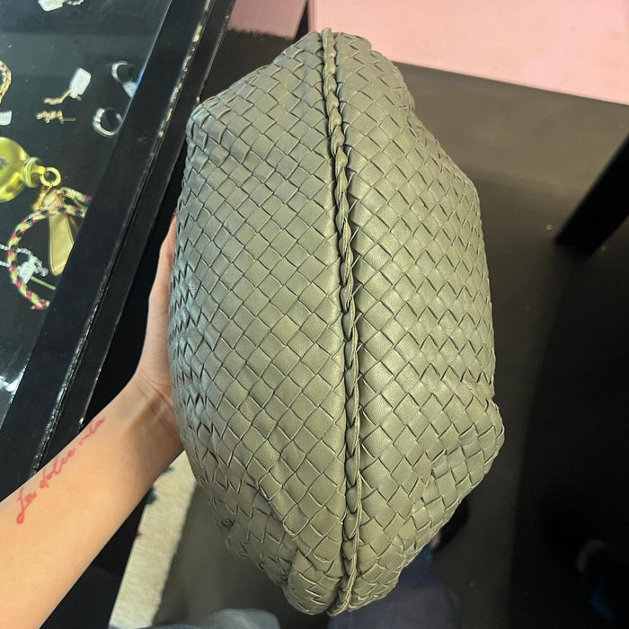 Bottega Veneta grey hobo bag