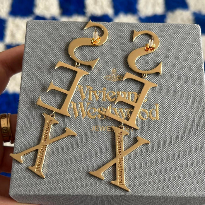 Vivienne Westwood vintage sex gold drop earrings