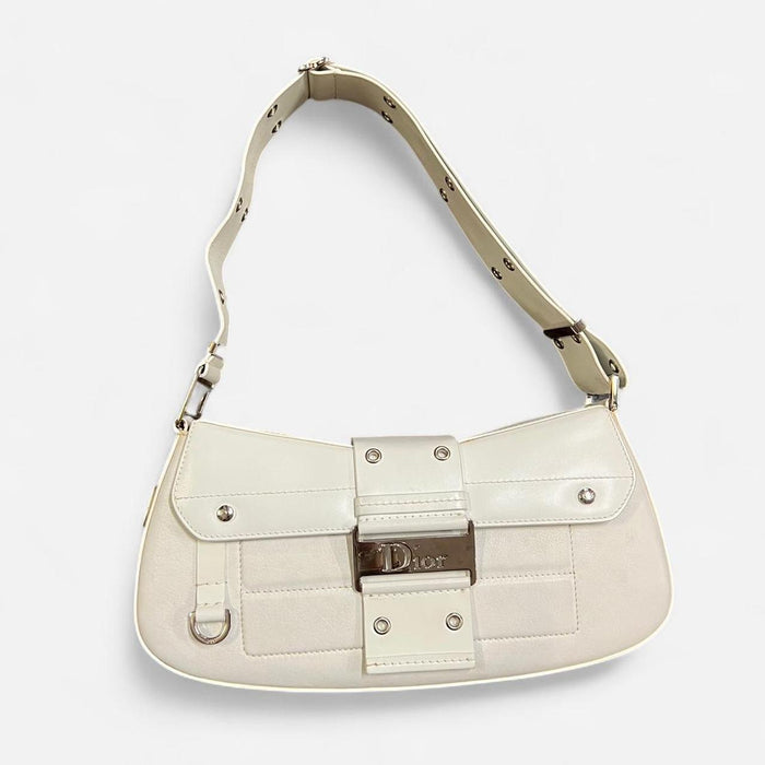 Christian Dior white Columbus bag