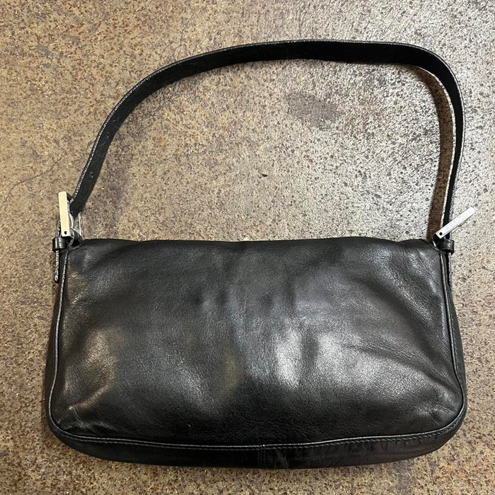 Fendi black baguette shoulder bag