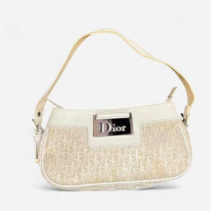 Christian Dior white Columbus shoulder bag