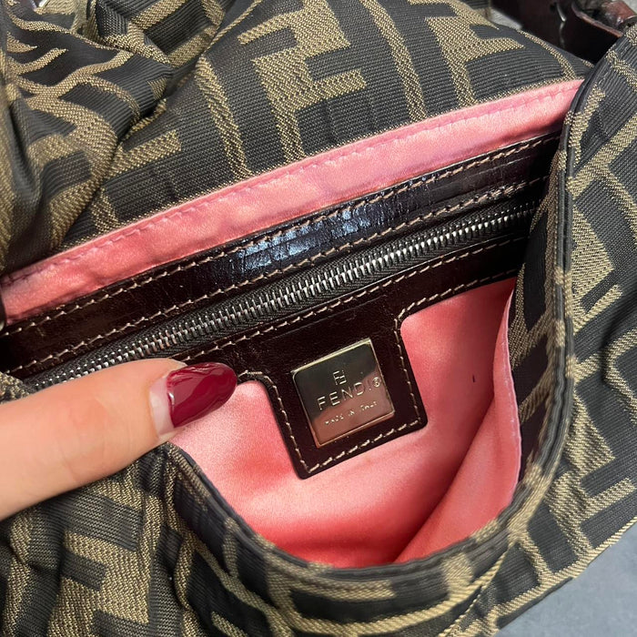 Fendi zucca baguette shoulder bag