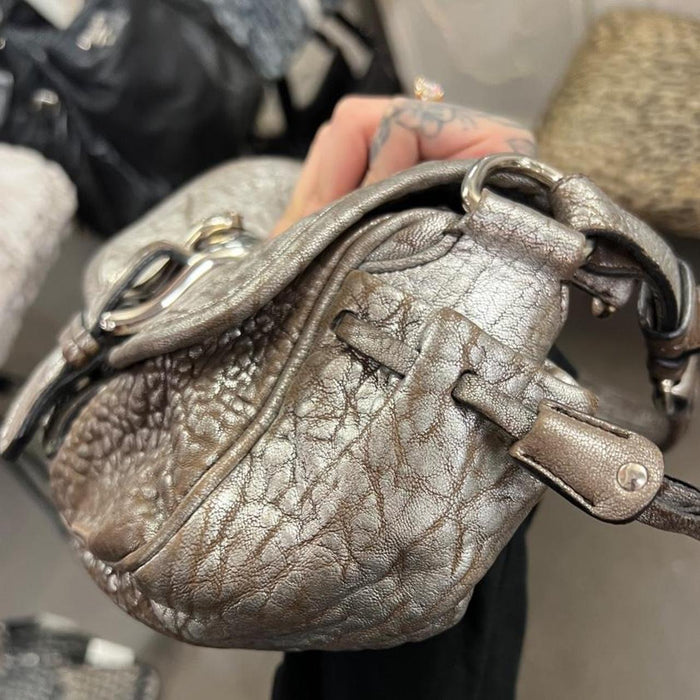 Miu Miu silver flower shoulder bag