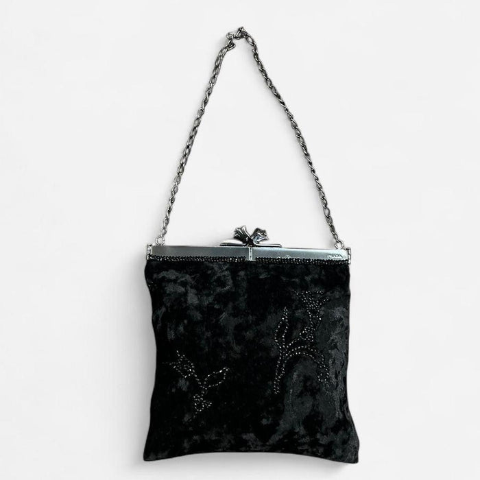 Prada velvet evening bag