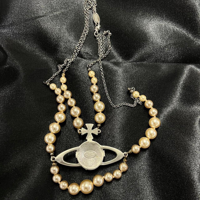 Vivienne Westwood layered pearl orb necklace