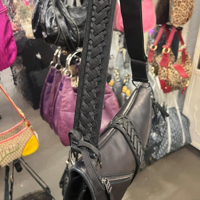 Christian Dior black leather large admit it bag