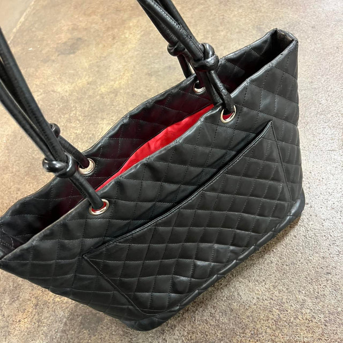Chanel cambon tote bag in black