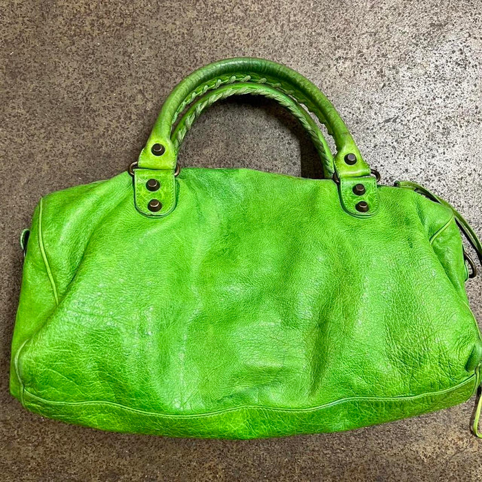 Balenciaga city apple green bag