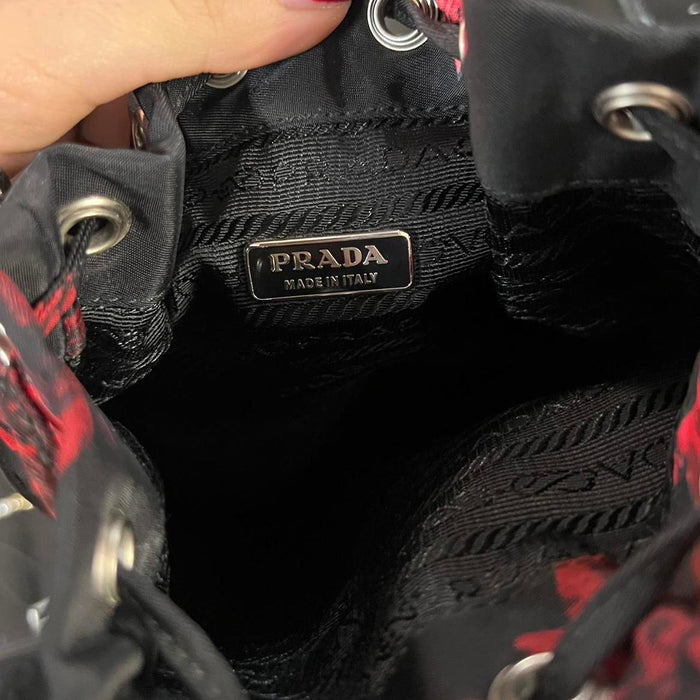 Prada floral bucket bag