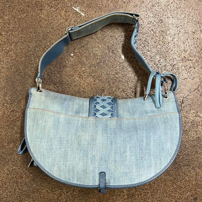 Christian Dior denim blue corset admit it bag