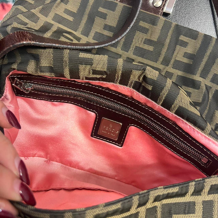 Fendi zucca baguette shoulder bag