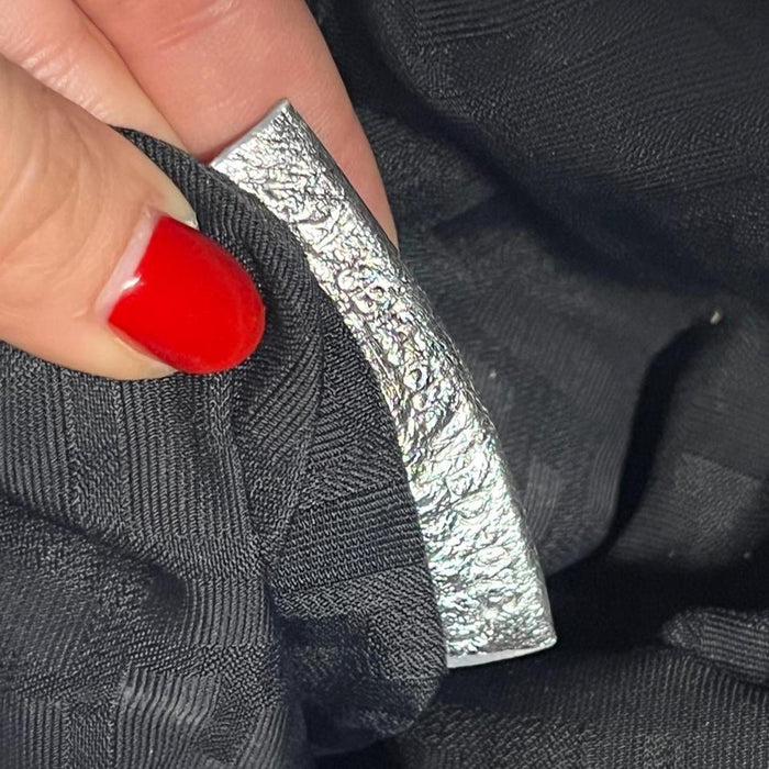 Fendi silver metallic large woven crossword bag