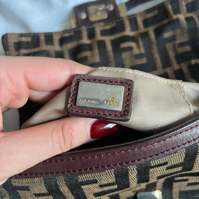 Fendi zucca baguette shoulder bag