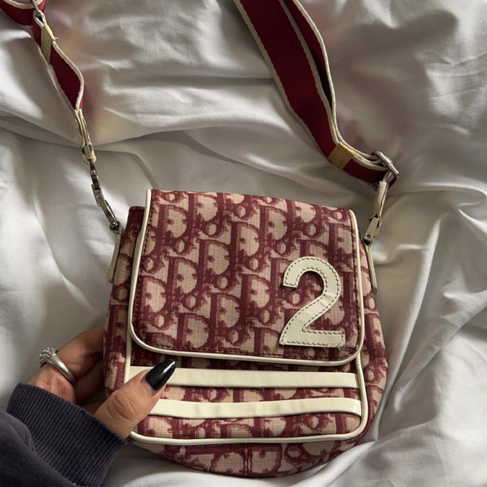 Dior vintage red messenger bag