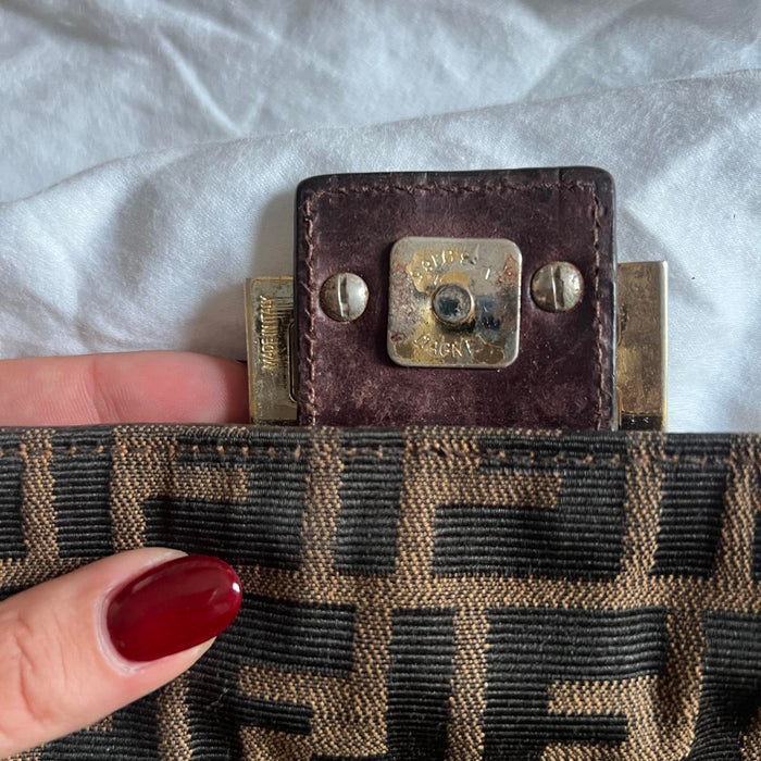 Fendi zucca baguette shoulder bag