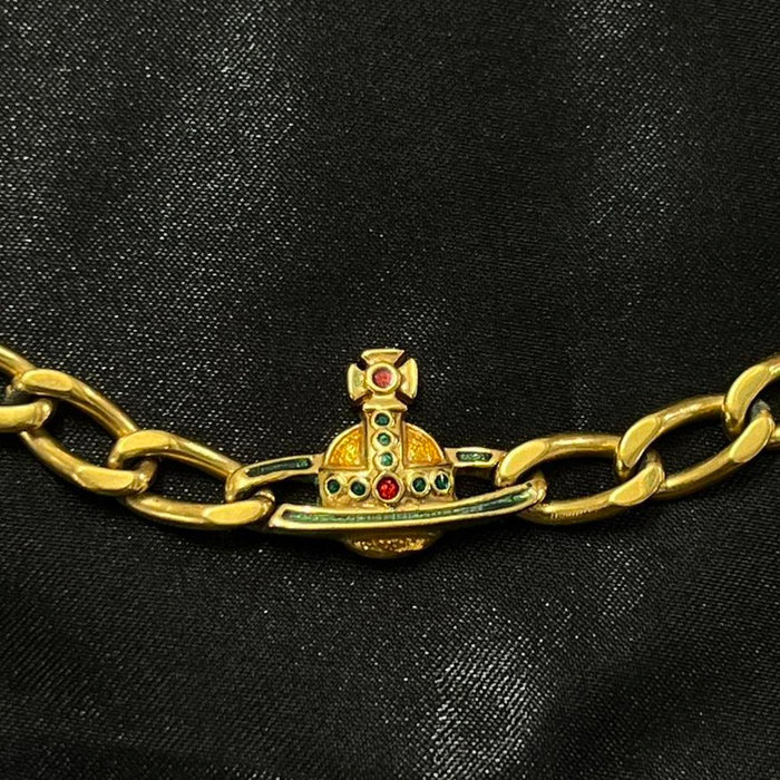 Vivienne Westwood gold orb choker necklace