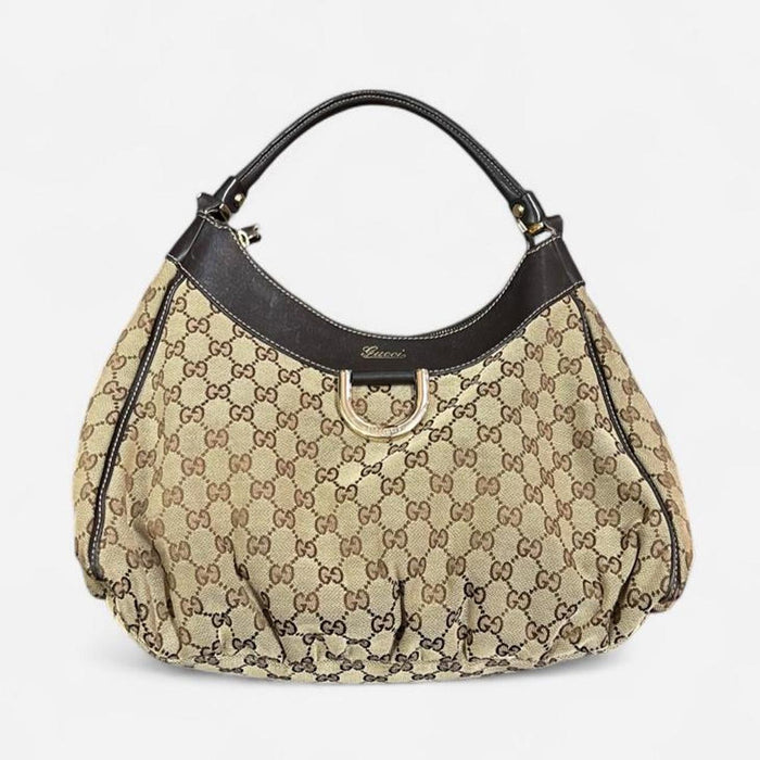 Gucci brown leather abbey shoulder bag