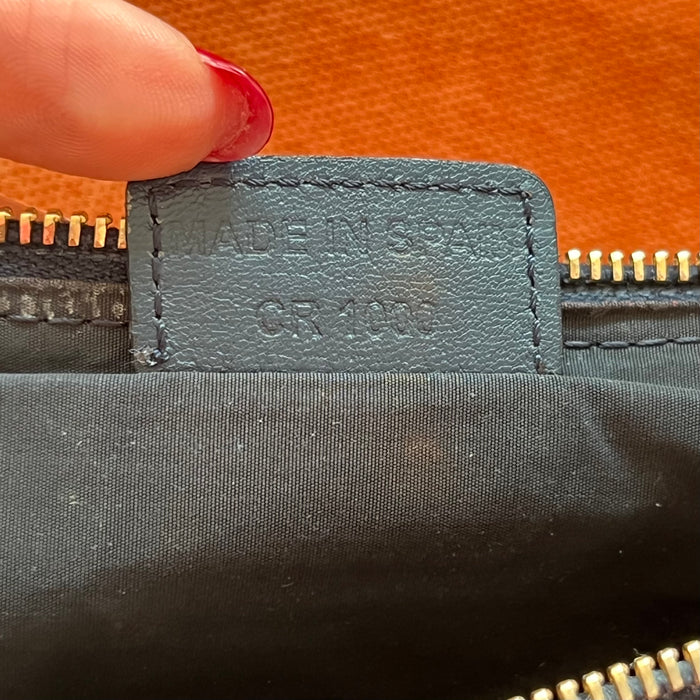 Christian Dior navy saddle bag