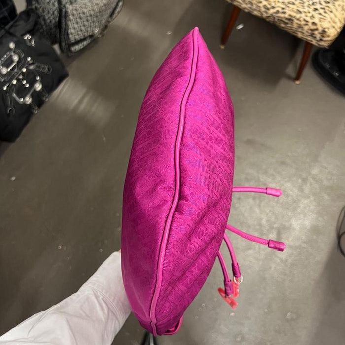 Christian Dior fuschia bow charm bag