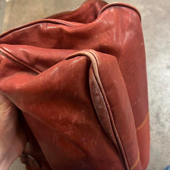 Christian Dior red gaucho saddle bag