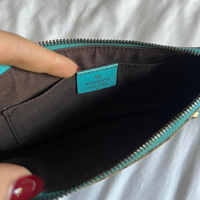 Gucci turquoise chain shoulder bag