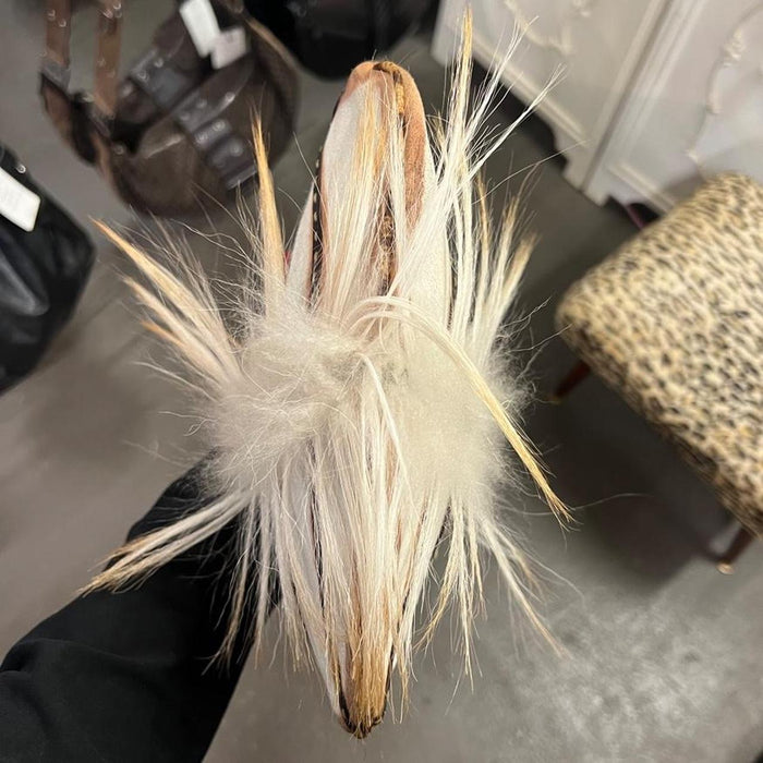 Fendi fur trimmed oyster bag