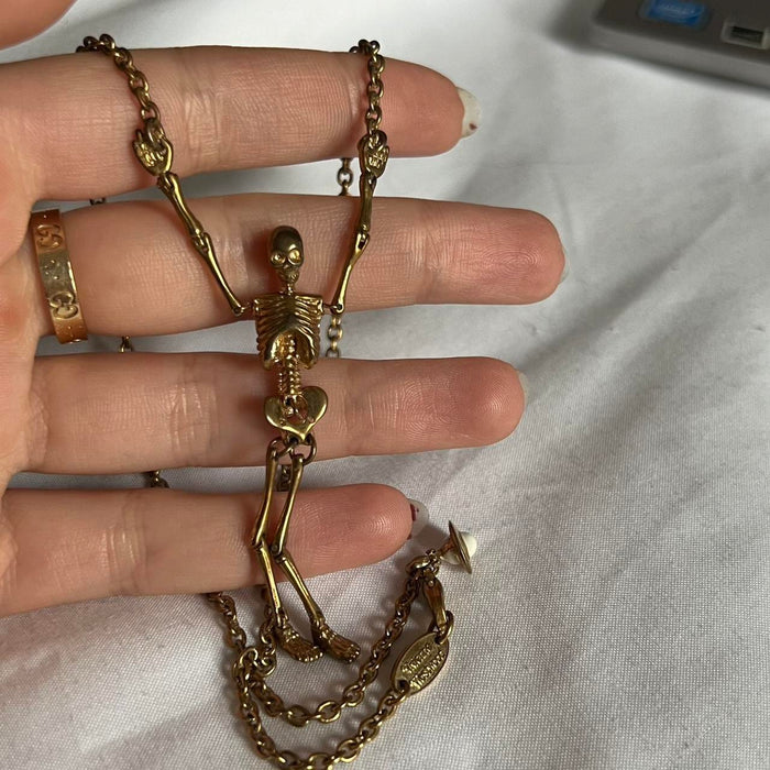 Vivienne Westwood vintage gold skeleton necklace