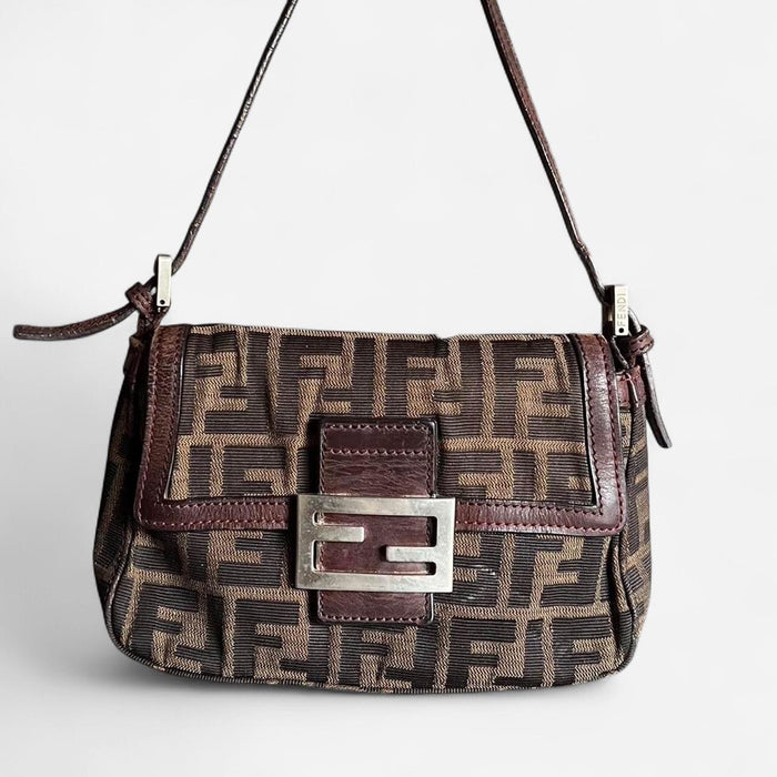 Fendi zucca baguette shoulder bag