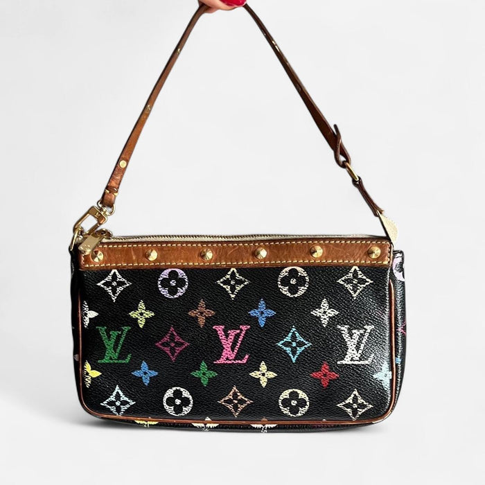 Louis Vuitton black Murakami pochette bag– KOSHARCHIVE