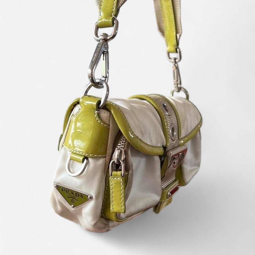 Prada green buckle shoulder bag– KOSHARCHIVE