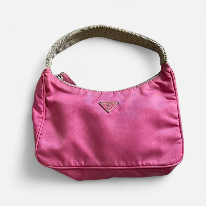 Prada pink & grey tessuto re-edition shoulder bag– KOSHARCHIVE