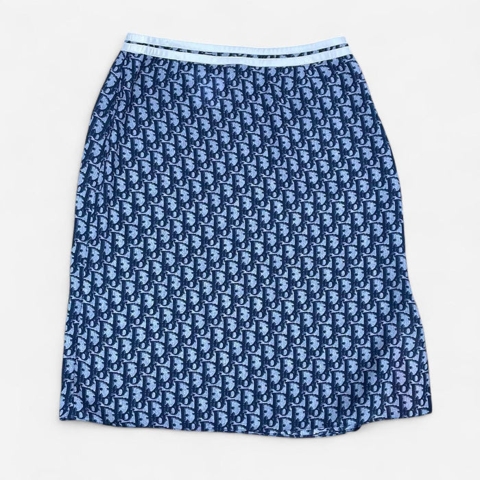Dior vintage blue monogram skirt