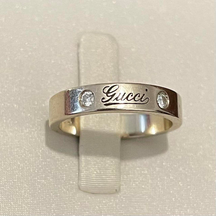 Gucci white gold diamond ring