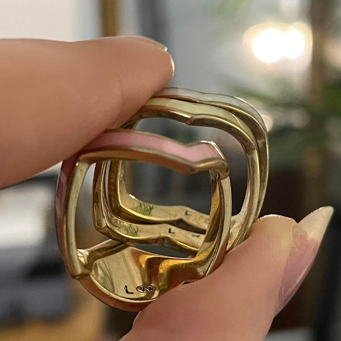 Vivienne Westwood gold pastel stack ring